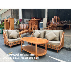 Bộ bàn ghế Gõ Góc Nan Nệm