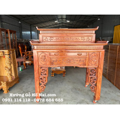 Bàn thờ gia tiên Nhị Cấp Cẩm Lai Nam Phi 127cm