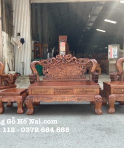 Bàn ghế gỗ Tràm Rừng Bát Tiên Tay Nghê khối 16