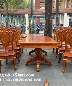 Bàn ăn Tràm Rừng Chữ Nhật 8 ghế