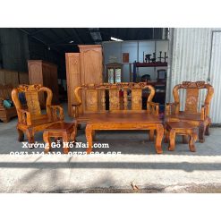 Bộ bàn ghế Tràm Minh Quốc Đào tay 10
