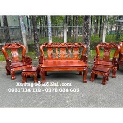 Bộ bàn ghế Minh Quốc Đào Hổ Phù tay 12