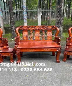 Bộ bàn ghế Minh Quốc Đào Hổ Phù tay 12