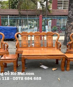 Bộ Bàn Ghế Gõ Á Âu Tay 9