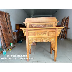 Bàn thờ gia tiên gỗ Tràm rừng nhị cấp
