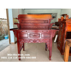 Bàn thờ Gia Tiên gỗ Tràm Rừng tam cấp 
