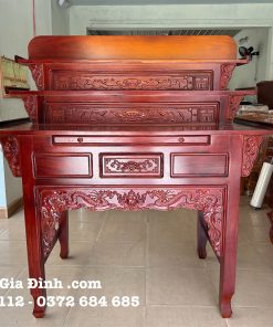 Bàn thờ Gia Tiên gỗ Tràm Rừng tam cấp 