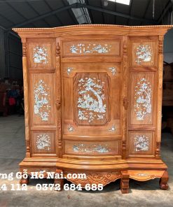 Tủ thờ Gõ Đỏ 6 chân Cẩn Trai
