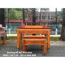 Sập thờ Gia Tiên Gõ Đỏ Trơn