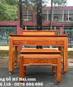 Sập thờ Gia Tiên Gõ Đỏ Trơn