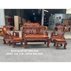 Bộ bàn ghế Lim Đen Nghê Đỉnh tay 11
