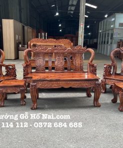 Bộ bàn ghế Lim Đen Nghê Đỉnh tay 11