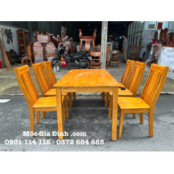 Bàn ăn Gỗ Cao Su 6 ghế