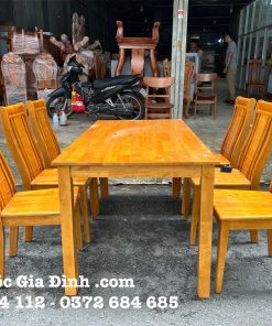 Bàn ăn Gỗ Cao Su 6 ghế