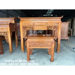 Bàn thờ Gia Tiên Liên Hoa Gõ Đỏ