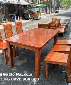 Bàn ăn Sồi Pháp Nan 6 ghế