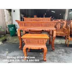 Sập thờ Gia Tiên Gõ Cuốn Thư