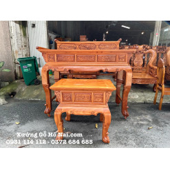 Sập thờ Gia Tiên Gõ Cuốn Thư