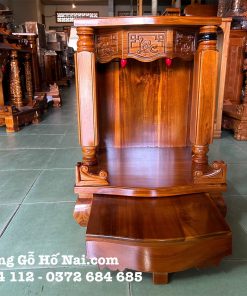 Bàn thờ Thần Tài Gỗ Tràm Cột Vuông