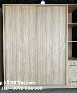 Tủ quần áo MDF Lõi Xanh kèm Kệ Trang Trí