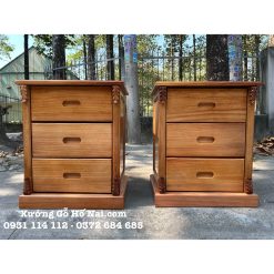 Tủ đầu giường Gõ Đỏ 3 ngăn - 44A32