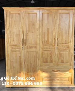 Tủ quần áo Gỗ Thông 4 cánh TN