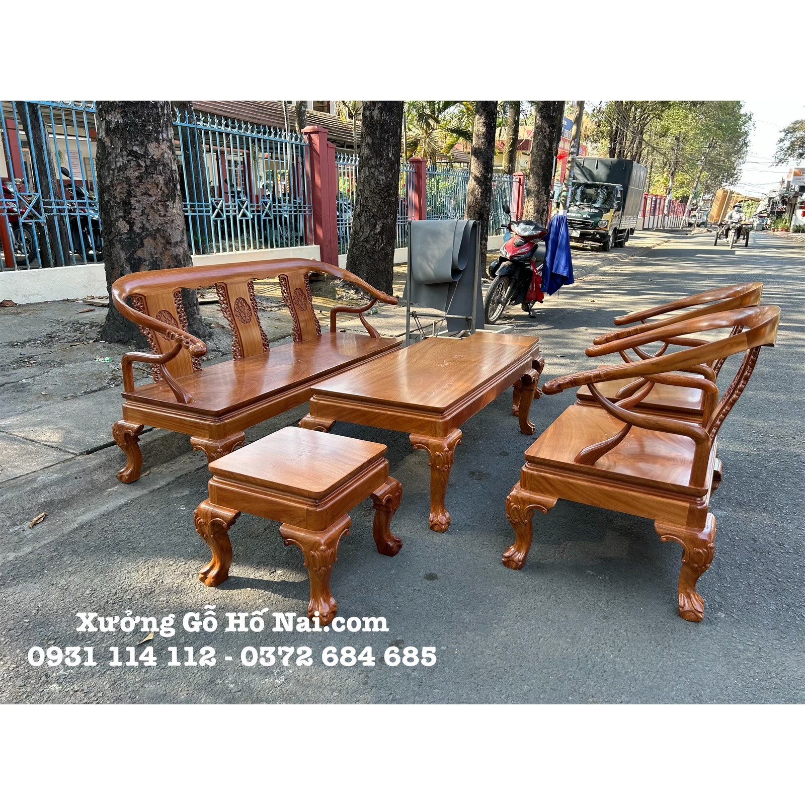 Bộ bàn ghế Gõ Minh Đế Thúng
