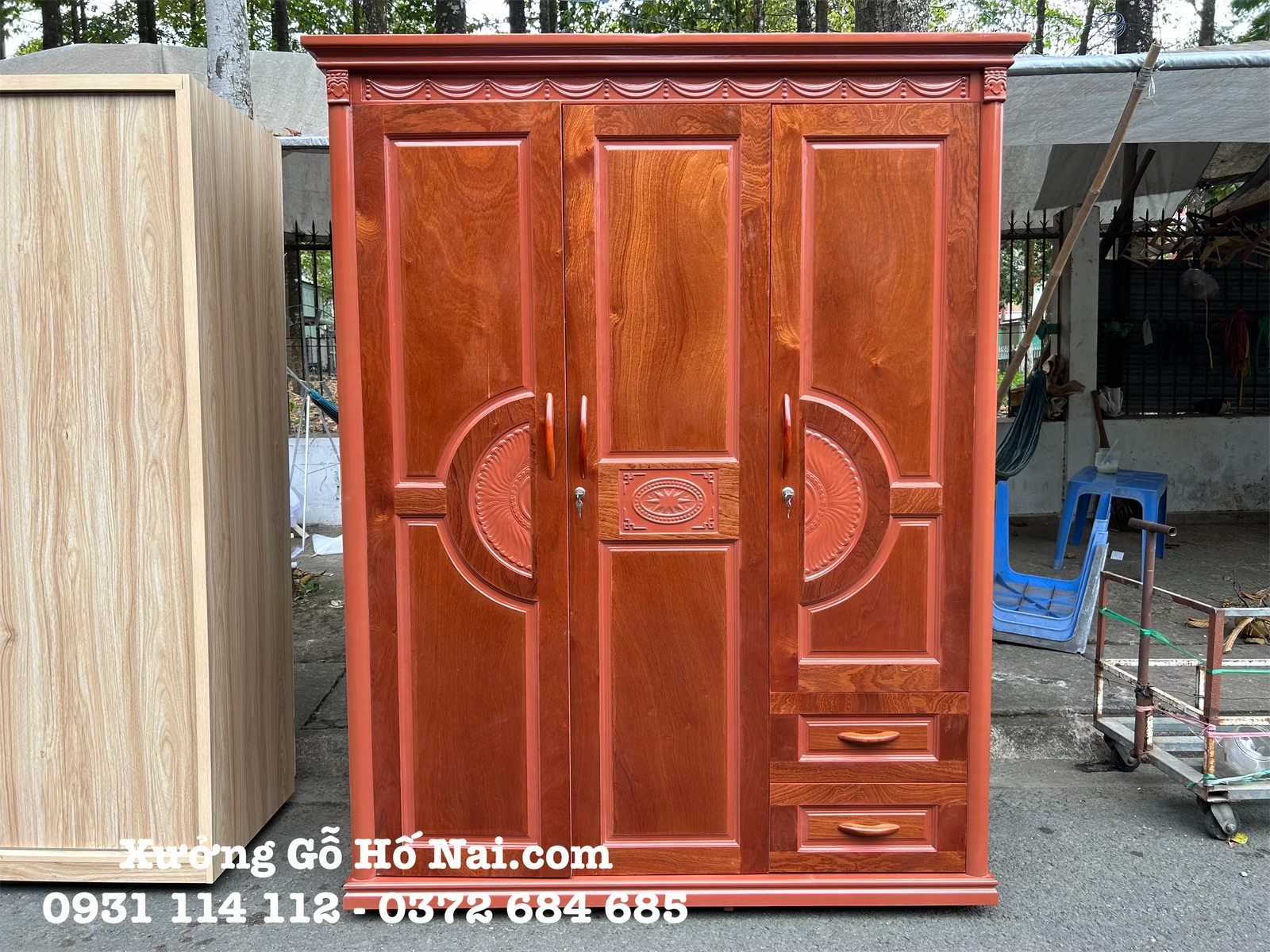 Tủ quần áo Xoan Phủ 3 cánh