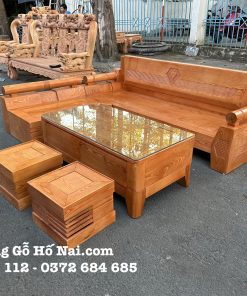 Bộ bàn ghế Góc Sồi Kim Cương