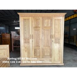 Tủ quần áo Sồi Pháp 4 cánh