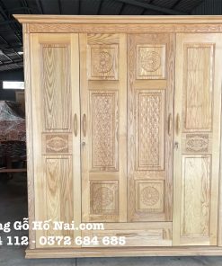 Tủ quần áo Sồi Pháp 4 cánh