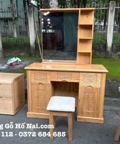 Bàn trang điểm gỗ Sồi Vuông Tự Nhiên