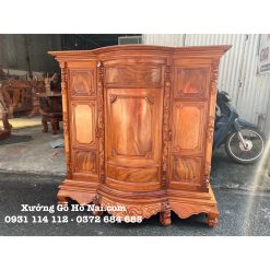 Tủ thờ Gõ Đỏ Bụng Phệ Trơn