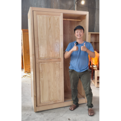 Tủ Quần Áo Gỗ Sồi Cánh Lùa