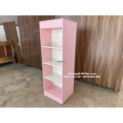 Kệ sách màu hồng cao