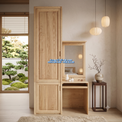 Tủ Quần Áo Gỗ Sồi và bàn trang điểm 42v35